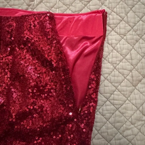 NWT Allegra K High Waist Pink Sequin Mini Shorts - Picture 7 of 10